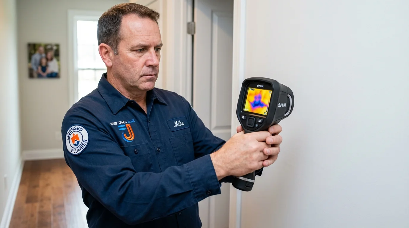 Thermal imaging leak detection by Johns Plumbing LLC in Farmer City